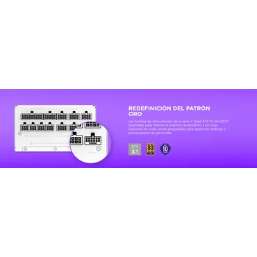 NZXT C-Series C1000 strømforsyning - 1000W 80 PLUS Gold