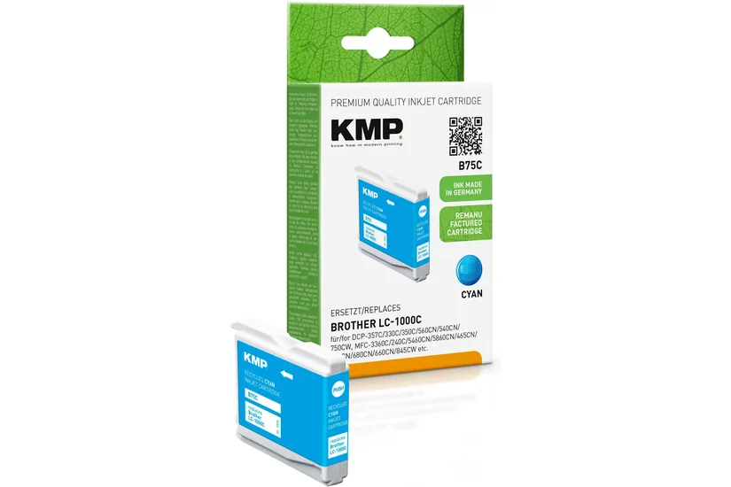 KMP-patron Brother LC-1000C LC51C 400 S. cyan återanvändbar