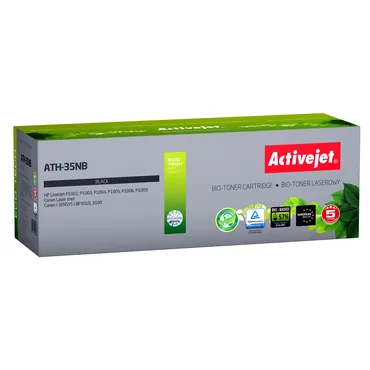 Activejet BIO ATH-35NB toner til HP, Canon printere, Erstatning HP 35A CB435A, Canon CRG-712; Supreme; 1800 sider; sort.