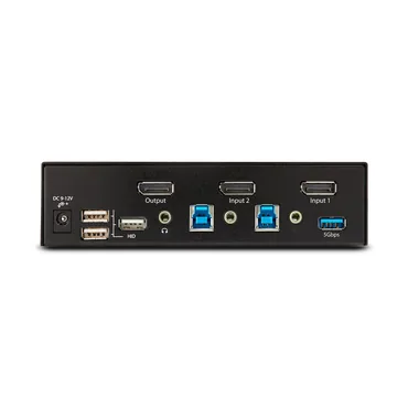 StarTech.com 2-Port DisplayPort KVM Switch, 8K 60Hz / 4K 144Hz, Single Display, DP 1.4, 2x USB 3.0 Ports, 4x USB 2.0 HID Ports, Push-Button & Hotkey Switching, TAA Compliant
