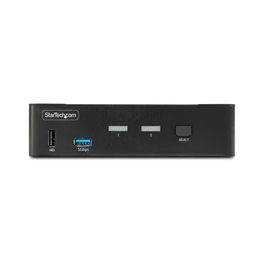 StarTech.com 2-Port DisplayPort KVM Switch, 8K 60Hz / 4K 144Hz, Single Display, DP 1.4, 2x USB 3.0 Ports, 4x USB 2.0 HID Ports, Push-Button & Hotkey Switching, TAA Compliant