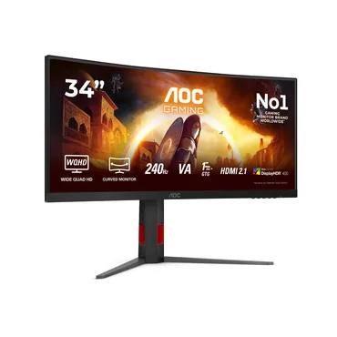 AOC Gaming CU34G4Z skärm - WLED - 34" - VESA Adaptive-Sync - Fast VA - 0.5ms,1ms