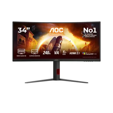 AOC Gaming CU34G4Z skärm - WLED - 34" - VESA Adaptive-Sync - Fast VA - 0.5ms,1ms