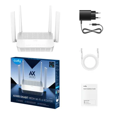*CUDY WR3000S Router Mes h Gigabit WiFi AX3000