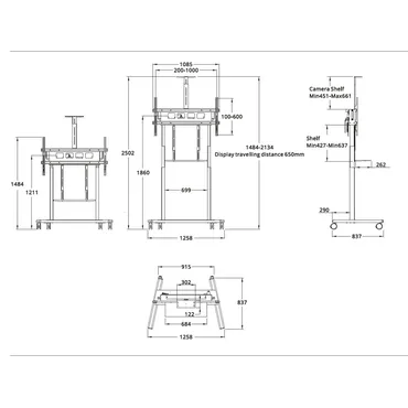 Multibrackets M Floorstand XL vagn