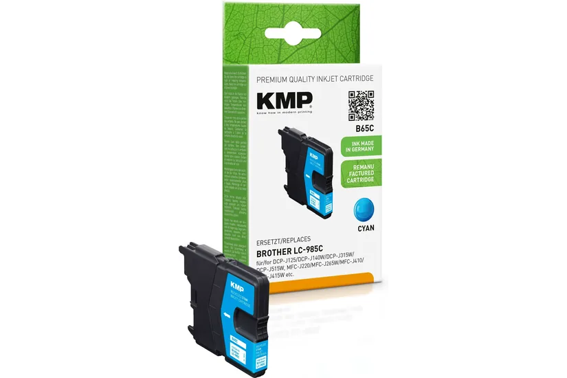 KMP B65C - cyan - kompatibel - blækpatron (alternativ til: Brother LC985C)