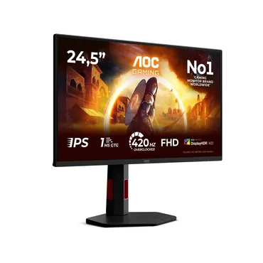 AOC G4 25G4KUR computerskærm 62,2 cm (24.5") 1920 x 1080 pixel Fuld HD LED Sort, Rød