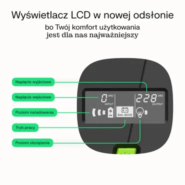 Green Cell UPSLP700 UPS-enhed Interaktivt indgangsstik 1 kVA 700 W 4 AC stikkontakt(er)