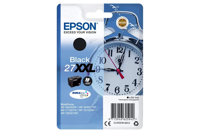 Epson 27XXL - XL - svart - original - bläckpatron