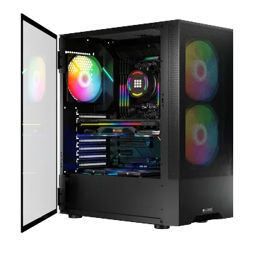 Logic Concept Chassi - Midi Tower - ATX - 15,9 cm - 31,0 cm - 7 - 140 mm - Härdat glas