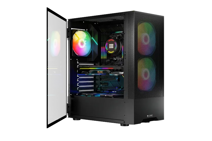 Logic Concept Chassi - Midi Tower - ATX - 15,9 cm - 31,0 cm - 7 - 140 mm - Härdat glas