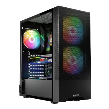 Logic Concept Chassi - Midi Tower - ATX - 15,9 cm - 31,0 cm - 7 - 140 mm - Härdat glas