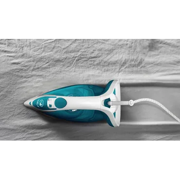 Tefal EasyGliss Plus FV5718 strygejern Tør & dampstrygejern Durilium strygesål 2400 W Turkis, Hvid