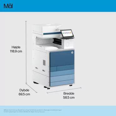 HP Color Laserjet Ent Flow MFP 8801z A3 70S. Col. MF Fax Netzwerk Laser 1200 x 1200 dpi 60 sider pr. minut Wi-Fi