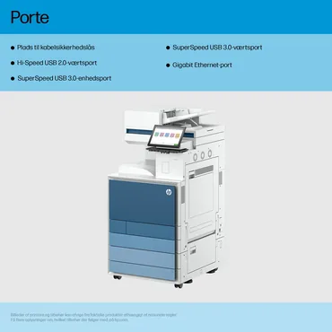 HP Color Laserjet Ent Flow MFP 8801z A3 70S. Col. MF Fax Netzwerk Laser 1200 x 1200 dpi 60 sider pr. minut Wi-Fi