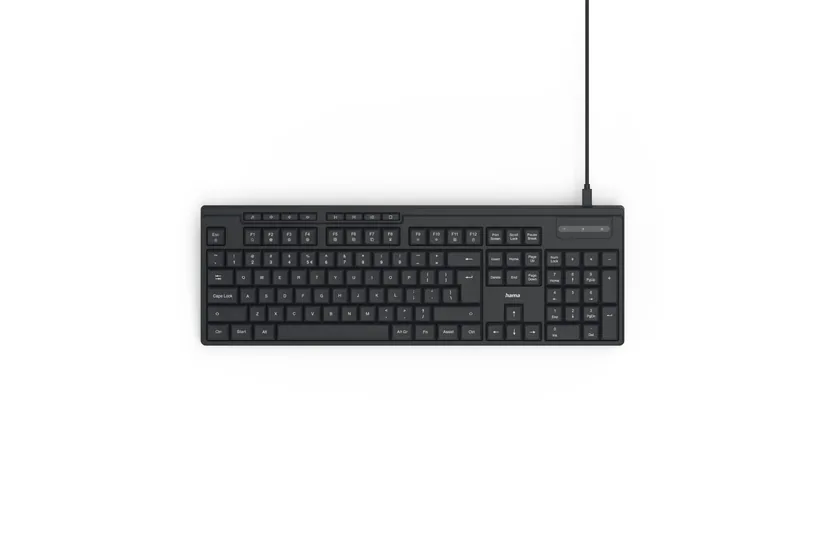 Hama Tangentbord - Rubber dome - Kabelbunden - Fullstor (100 %) - Svart