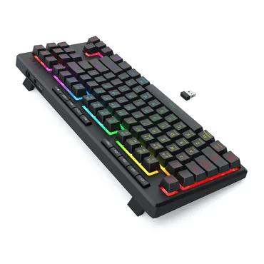 REDRAGON K516RGB-PRO SHIVA PRO 87 tastatur USB + RF Wireless + Bluetooth Sort