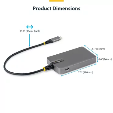 StarTech.com 5G4AC-USB-C-HUB interface hub USB 3.2 Gen 1 (3.1 Gen 1) Type-C 5000 Mbit/s Grå