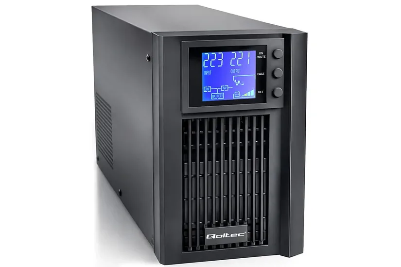 Qoltec Utbrytbar batteri - 1000 kVA - 800 W - Låg frekvens - Ren sinus - 2 AC-utgångar