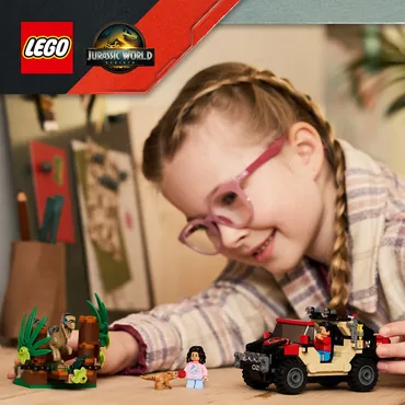 LEGO Jurassic World Offroad-flugt fra raptor