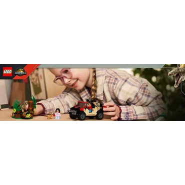 LEGO Jurassic World Offroad-flugt fra raptor