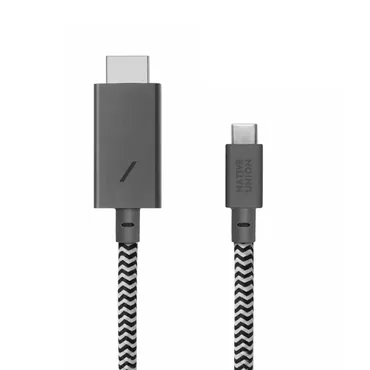Native Union BELT-C-HDMI-ZEB-3 videokabel adapter 3 m HDMI Type A (Standard) USB Type-C Sort, Hvid