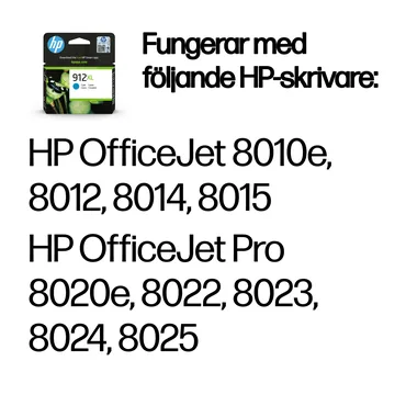 HP 912XL Original Ink-blækpatron med høj kapacitet, cyan