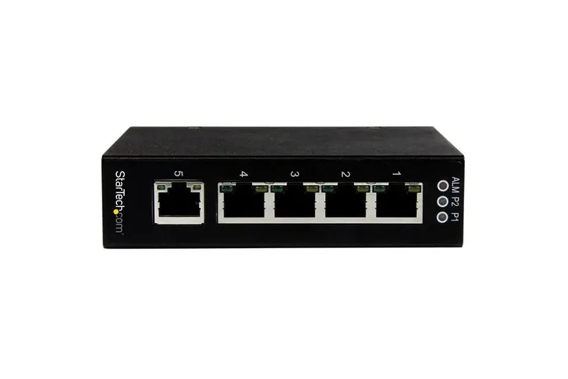 StarTech.com Okontrollerad industriell Gigabit Ethernet-switch med 5-portar - DIN-Rail-/väggmonterbar - switch - 5 portar