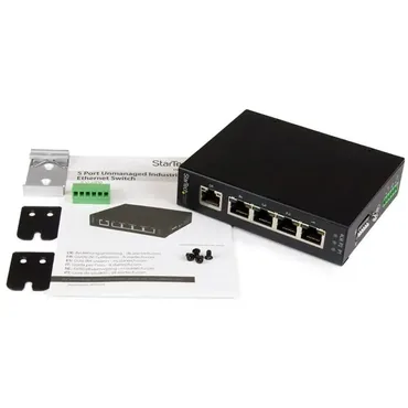 StarTech.com Okontrollerad industriell Gigabit Ethernet-switch med 5-portar