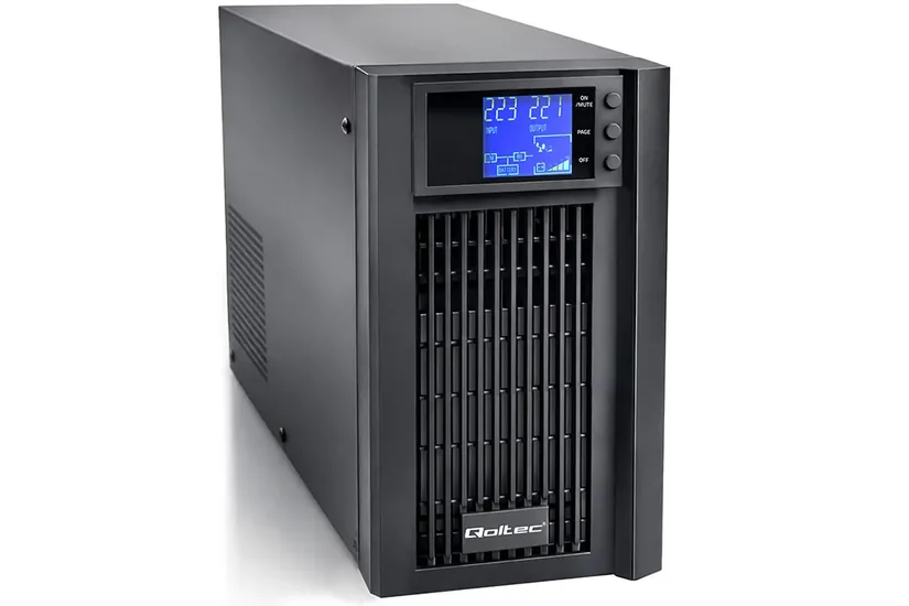 Qoltec Utbrytbar batteri - 3000 kVA - 2400 W - Låg frekvens - Ren sinus - 2 AC-utgångar