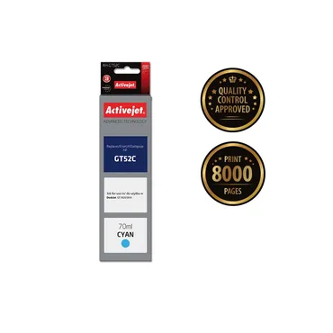 Activejet AH-GT52C blæk (erstatning HP GT52C M0H54AE; Supreme; 70 ml; blå)
