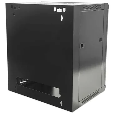 Intellinet Network Cabinet, Wall Mount (Standard), 15U, Usable Depth 410mm/Width 510mm, Black, Flatpack, Max 60kg, Metal & Glass Door, Back Panel, Removeable Sides,Suitable also for use on desk or floor, 19",Parts for wall install (eg screws/rawl plugs) not included