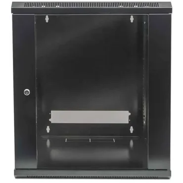 Intellinet Network Cabinet, Wall Mount (Standard), 15U, Usable Depth 410mm/Width 510mm, Black, Flatpack, Max 60kg, Metal & Glass Door, Back Panel, Removeable Sides,Suitable also for use on desk or floor, 19",Parts for wall install (eg screws/rawl plugs) not included