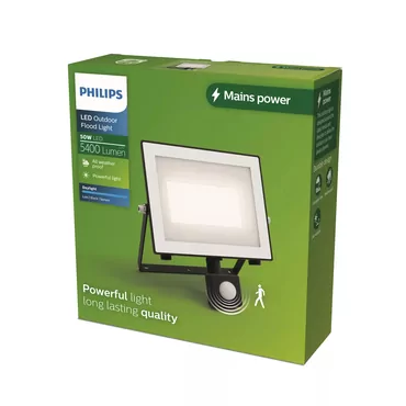 Philips Lois Naświetlacz LED 50W |5400lm |5000K |IP65 |Czujnik Ruchu |Czujnik Zmierzchu |Czarny