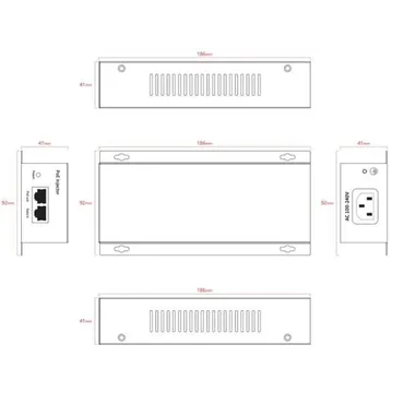1 CH 90W 10 Gigabit POE