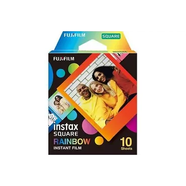 Fujifilm Instax Square Rainbow (10) Instant Film 72 x 86 mm 2.4 x 2.4 Image Area 3.4 x 2.8 Print Size Quantity 10
