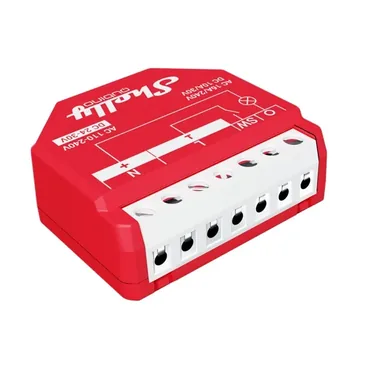 Shelly Qubino Wawe 1PM Intelligent kontakt Rød