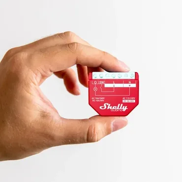 Shelly Qubino Wawe 1PM Intelligent kontakt Rød