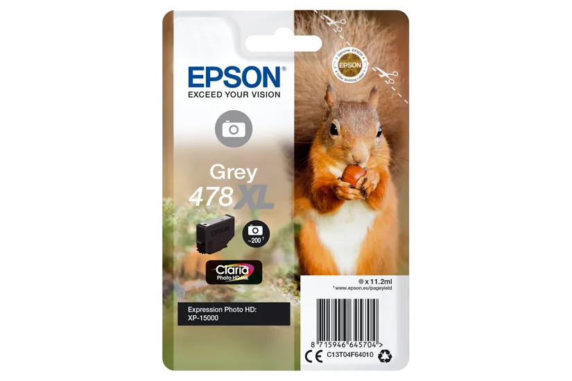 Epson 478XL - hög kapacitet - grå - original - bläckpatron
