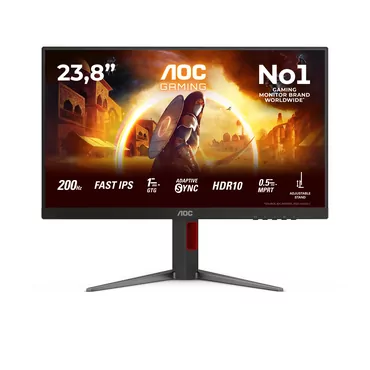 AOC Gaming 24G4HA skærm - WLED - 24" - NVIDIA G-SYNC Compatible - Fast IPS - 1ms,0.5ms